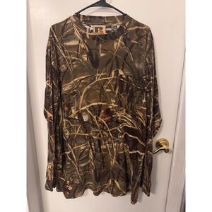 Russell Outdoors Explorer Camo Long Sleeve T-Shirt Mens 2XL Hunting Pocket Tee
